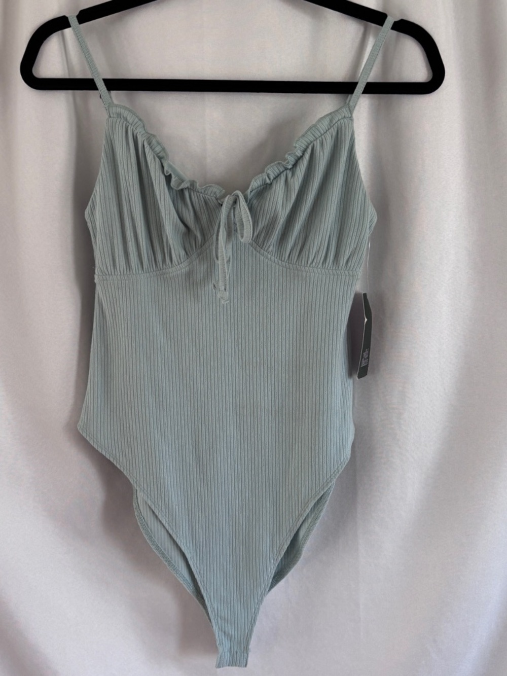 NWT Wild Fable Ribbed Sage Green Bodysuit ~ Cottagecore, Pastel, Simple, Bodycon